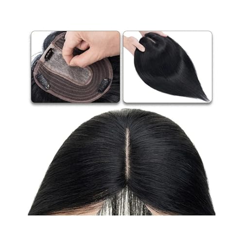 Gewellte Perücke Hair Topper für Frauen 6-18" Mittelteil Echthaar Haarteil 10x12cm Seidenbasis mit 4 Clips Glatter Haarausfall Perückengriff(Size:16 Zoll,C Gewellte Perücke Hair Topper für Frauen 6-18" Mittelteil Echthaar Haarteil 10x12cm Seidenbasis mit 4 Clips Glatter Haarausfall Perückengriff(Size:16 Zoll,C von LIBANGRONG-888