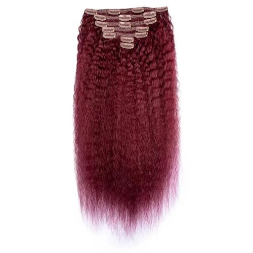 Haarteile für Frauen 12-24 Zoll verworrene gerade Clip-in-Extensions aus echtem Echthaar, Weinrot, voller Kopf, 7 Stück, 16 Clips, gerade Clip-in-Extensions aus Echthaar for Frauen, Burgunderrot Messy Haarteile für Frauen 12-24 Zoll verworrene gerade Clip-in-Extensions aus echtem Echthaar, Weinrot, voller Kopf, 7 Stück, 16 Clips, gerade Clip-in-Extensions aus Echthaar for Frauen, Burgunderrot Messy von LIBANGRONG-888