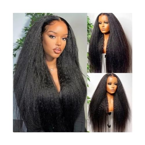 Perücken Verworrene gerade Echthaar-Spitzenperücke for schwarze Frauen, 13 x 4 transparente Lace-Front-Perücke, brasilianisches Remy-Haar, Yaki-gerade Lace-Front-Perücken mit Babyhaar Frauen Perücke ( Perücken Verworrene gerade Echthaar-Spitzenperücke for schwarze Frauen, 13 x 4 transparente Lace-Front-Perücke, brasilianisches Remy-Haar, Yaki-gerade Lace-Front-Perücken mit Babyhaar Frauen Perücke ( von LIBANGRONG-888