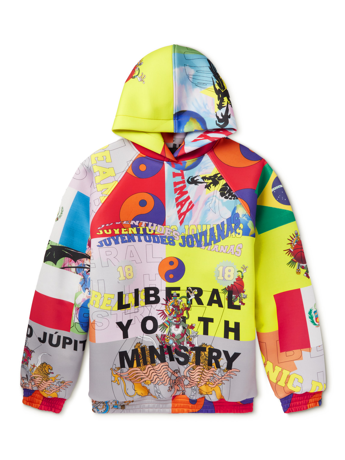 LIBERAL YOUTH MINISTRY - Printed Jersey Hoodie - Men - Multi - L von LIBERAL YOUTH MINISTRY