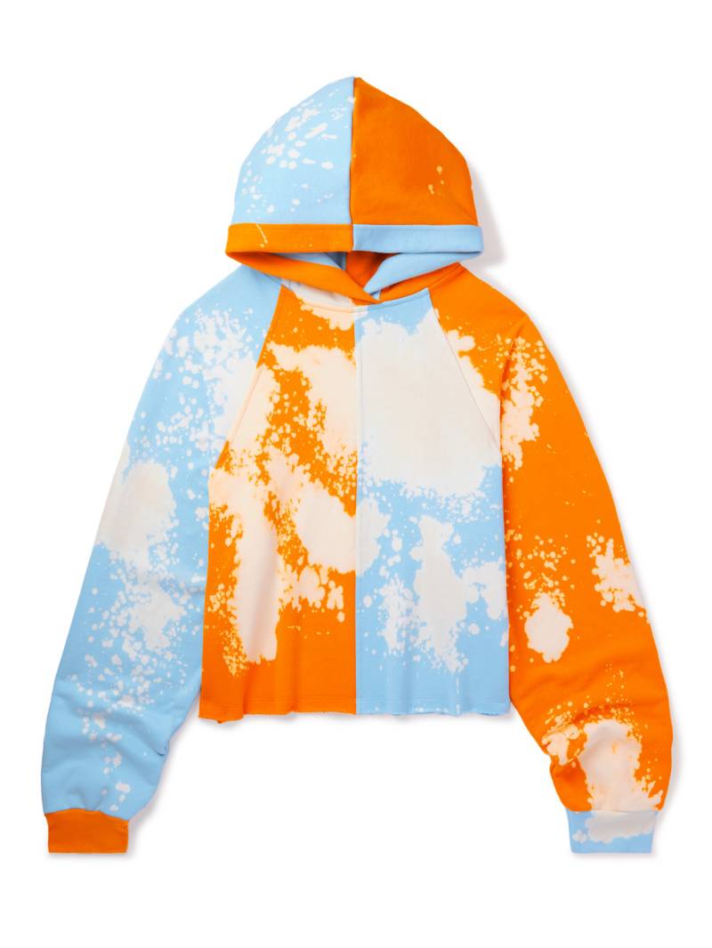 LIBERAL YOUTH MINISTRY - Tie-Dyed Distressed Cotton-Jersey Hoodie - Men - Orange - L von LIBERAL YOUTH MINISTRY