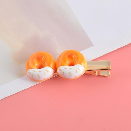LIBERGA 10 Stück Haarspangen In Form Von Donuts, Lustige Haarklammern Kopfschmuck Haarnadeln Als Party Dekoration Für Damen von LIBERGA
