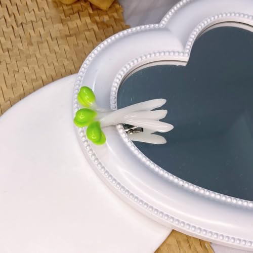 LIBERGA 10 Stück Haarspangen In Form Von Künstlichen Lebensmitteln, Lustige Haarklammern In Bohnensprossenform, Kopfschmuck Haarnadeln Zur Partydekoration Für Damen, Grün von LIBERGA