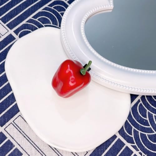 LIBERGA 10 Stück Haarspangen In Form Von Künstlichen Lebensmitteln, Lustige Haarklammern Mit Gemüse Und Chili, Kopfschmuck Haarnadeln Zur Partydekoration Für Damen, Rot von LIBERGA