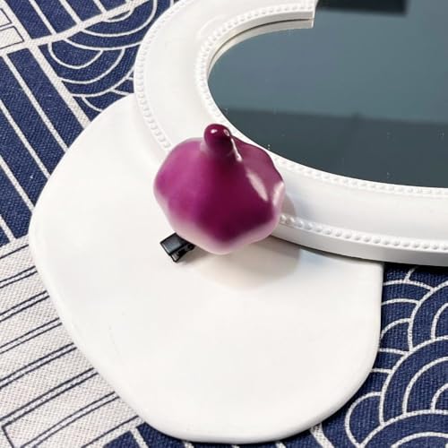 LIBERGA 10 Stück Haarspangen In Form Von Künstlichen Lebensmitteln, Lustige Haarklammern Mit Gemüse Und Knoblauch, Kopfschmuck Haarnadeln Zur Partydekoration Für Damen, Lila von LIBERGA