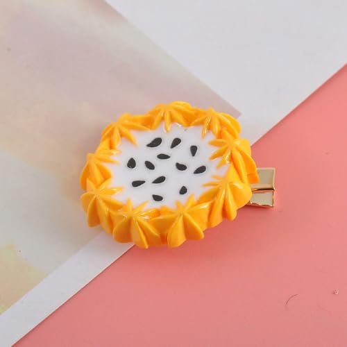 LIBERGA 10 Stück Haarspangen In Form Von Lebensmittel Simulationen, Lustige Haarklammern Kopfschmuck Party Dekoration Haarnadeln Für Damen, Gelb von LIBERGA