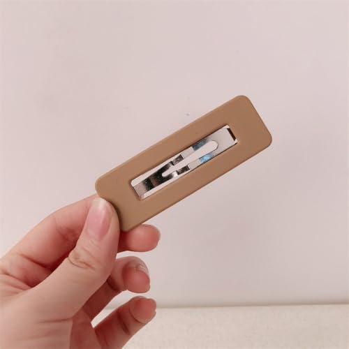 LIBERGA 10 Stück Rechteckige Haarspangen,Elegante Haarklammern Kopfschmuck Ästhetische Dekoration Haarnadeln Für Damen,Braun von LIBERGA