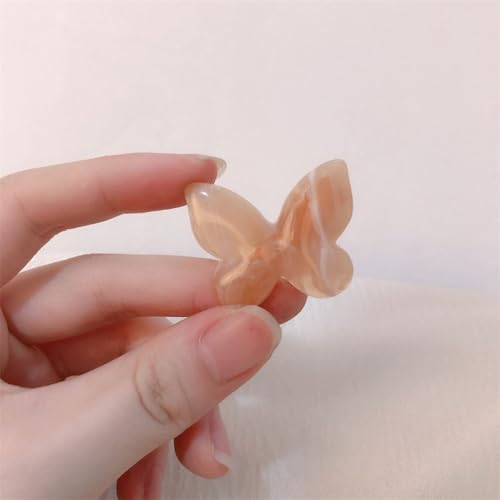 LIBERGA 10 Stück Schmetterlings Haarspangen Elegante Haarklammern Kopfschmuck Ästhetische Dekoration Haarnadeln Für Damen, Hellbraun von LIBERGA