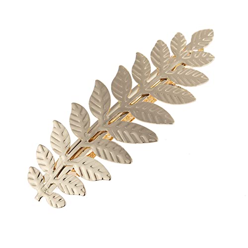 LIBERGA 2 Stück Haarspangen Für Damen,Langes Haar,Blattform,Haarklammern,Kopfschmuck,Modische Haarnadeln,Dekoratives Haar-Accessoire,Gold von LIBERGA