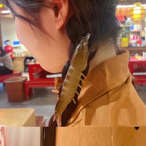 LIBERGA 2 Stück Haarspangen In Form Von Künstlichen Lebensmitteln, Lustiger Haarschmuck In Garnelenform, Haarnadeln Als Party Dekoration Für Damen von LIBERGA