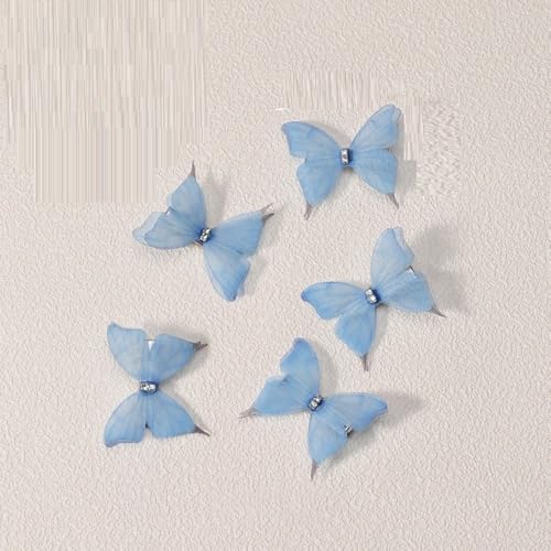 LIBERGA 20 Stück Blaue Schmetterlings Haarspangen Lustige Kleine Haarklammern, Kopfschmuck Party Dekoration Haarnadeln Für Damen von LIBERGA