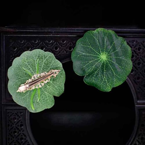 LIBERGA 4 Stück Grüne Lotusblatt Haarspangen,Lustige Haarklammern Kopfschmuck,Ästhetische Dekoration Haarnadeln Für Damen von LIBERGA