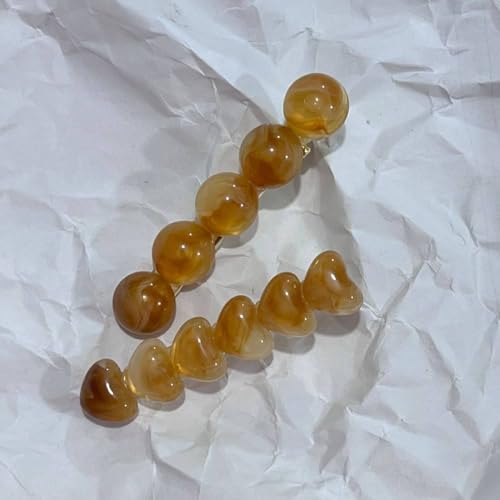 LIBERGA 4 Stück Haarspangen Elegante Haarklammern Kopfschmuck Ästhetische Dekoration Haarnadeln Für Damen, Braun von LIBERGA