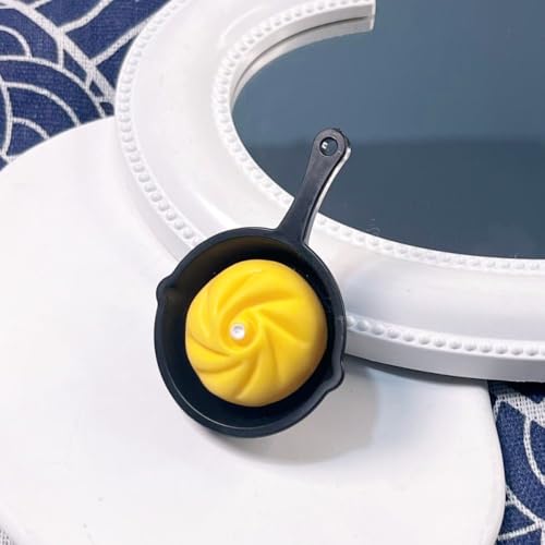 LIBERGA 4 Stück Haarspangen In Form Von Simulierten Lebensmitteln, Lustige Haarklammern In Bratpfannenform, Kopfschmuck Haarnadeln Zur Partydekoration Für Damen, Gelb von LIBERGA