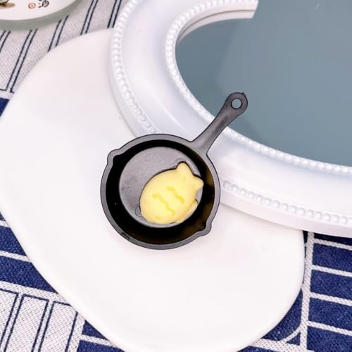 LIBERGA 4 Stück Haarspangen In Form Von Simulierten Lebensmitteln, Lustige Haarklammern Mit Gebratenem Fisch In Der Pfanne, Kopfschmuck Haarnadeln Als Party Dekoration Für Damen von LIBERGA