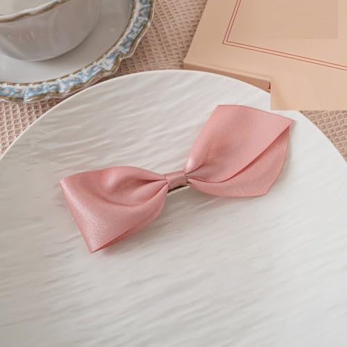 LIBERGA 4 Stück Haarspangen Mit Schleife, Lustige Haarklammern Kopfschmuck Ästhetische Haarnadeln Für Damen, Rosa von LIBERGA