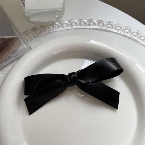 LIBERGA 4 Stück Haarspangen Mit Schleife, Lustige Haarklammern Kopfschmuck Party Dekoration Haarnadeln Für Damen, Schwarz von LIBERGA