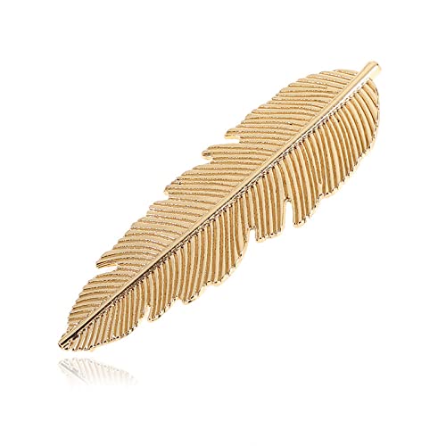 LIBERGA 4 Stück Metallblatt-Haarklammern,Modische Haarklammern,Kopfschmuck,Eleganter Haarschmuck,Seitliche Clips,Haarnadeln Für Damen,Gold von LIBERGA