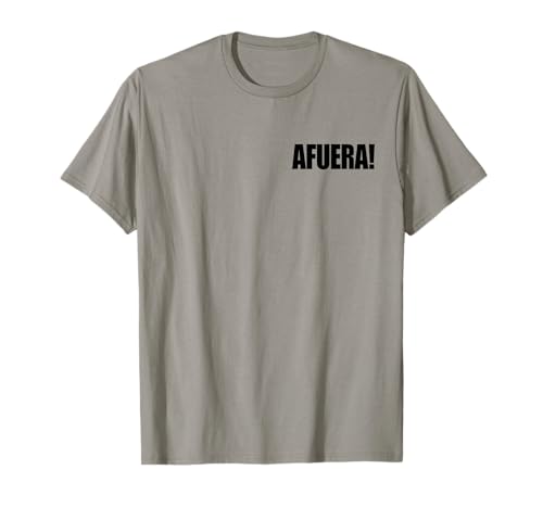 LIBERTARIAN APPAREL - Herren T-Shirt Grau, S (Small, EU), Klassisch, Unisex, Erwachsene, Politikinteressierte, AFUERA-PRÄSIDENT MILEI von LIBERTARIAN APPAREL