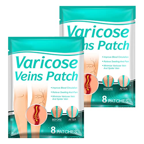 16PCS Varicose Veins Patch, LICHENGTAI Veinhealth Varicose Veins Patch, Veinhealth Varicose Veins Treatment Patch, Spider Leg Repair Patch, Krampfadern Patch, Verbesserung der Durchblutung von LICHENGTAI