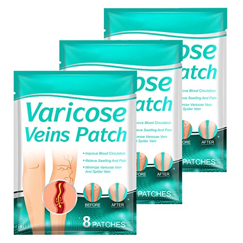 24PCS Varicose Veins Patch, LICHENGTAI Veinhealth Varicose Veins Patch, Veinhealth Varicose Veins Treatment Patch, Spider Leg Repair Patch, Krampfadern Patch, Verbesserung der Durchblutung von LICHENGTAI