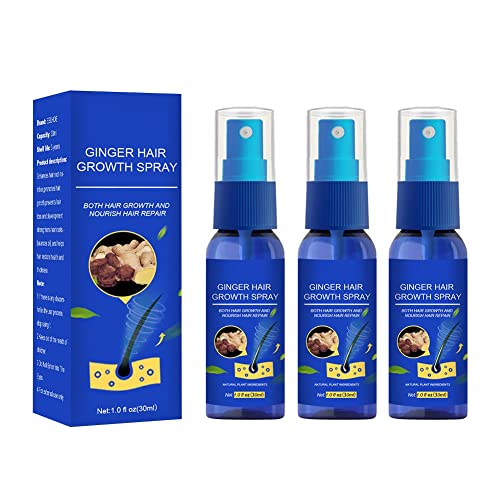 Haarwachstum Spray, Ingwer Haarwachstums spray, Anti-Haarausfall, Haar Wachstum Serum, Haarwachstum Flüssiger Ingwer Haarausfall, Haarausfall Flüssiges Haarwachstumsspray für Männer Frauen von LICHENGTAI