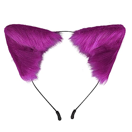 Katze Ohr Stirnband Fuchs Ohren Haarband Haarreif Niedlich Ohr Haarschmuck katzenohren Fuchs Wolf Ohren Halloween Kostüm Zubehör für Cosplay Kostüm Party Dekor Kostüm Dressing Parteien von LICHENGTAI