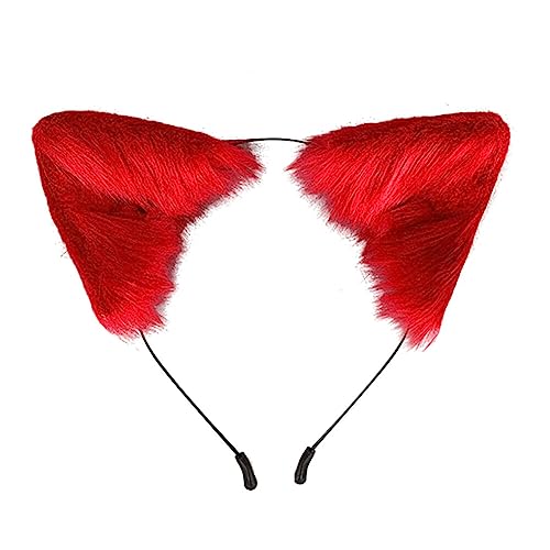 Katze Ohr Stirnband Fuchs Ohren Haarband Haarreif Niedlich Ohr Haarschmuck katzenohren Fuchs Wolf Ohren Halloween Kostüm Zubehör für Cosplay Kostüm Party Dekor Kostüm Dressing Parteien von LICHENGTAI