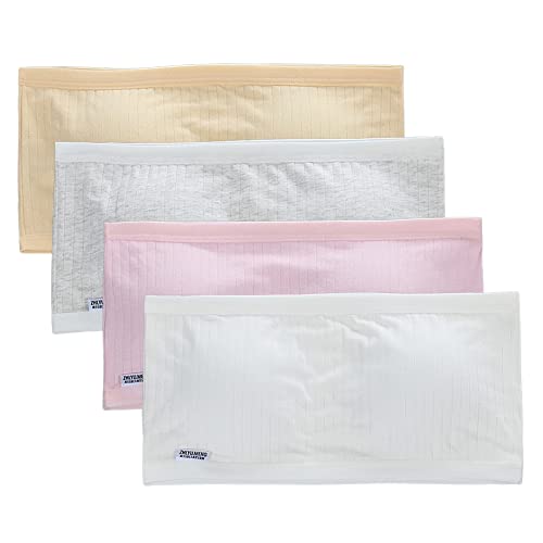 LICHENGTAI 4 Stück Mädchen Sport BH Atmungsaktive Unterwäsche 100% Baumwolle Sport Bandeau-BH Trägerlos Bralette Top Klassische BH für 8-16 Jahre Kinder und Frauen mit Kleiner Brust von LICHENGTAI