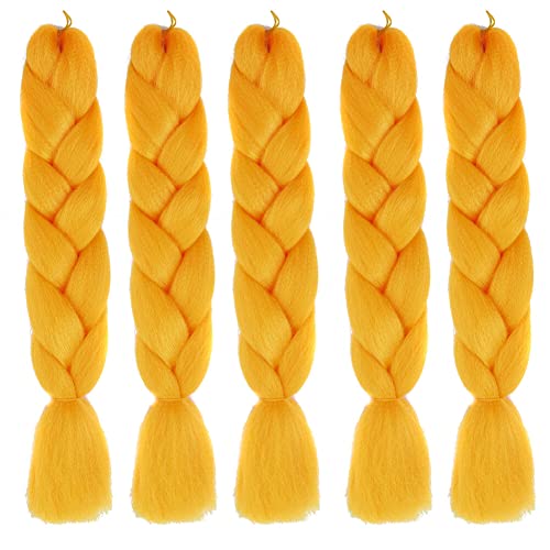 LICHENGTAI 5 Stück Braids Extensions Jumbo Braid Haarverlängerung Kunsthaar Haar Flechten Extensions Hair Jumbo Flechten Hair Extensions DIY Frisur für Frauen Mädchen Kinder von LICHENGTAI