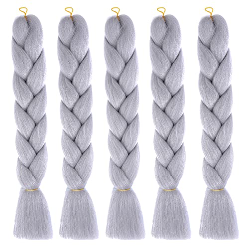 LICHENGTAI 5 Stück Braids Extensions Jumbo Braid Haarverlängerung Kunsthaar Haar Flechten Extensions Hair Jumbo Flechten Hair Extensions DIY Frisur für Frauen Mädchen Kinder von LICHENGTAI