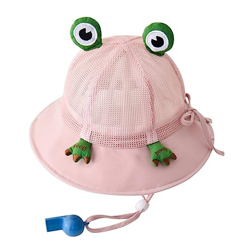 LICHENGTAI Baby Sonnenhut Kleinkind Kinder Fischerhut Sommerhut Frosch Eimer-Hut Breiter Krempe Hut UV-Schutz Strandhut für Mädchen Jungen 6-24 Monate von LICHENGTAI