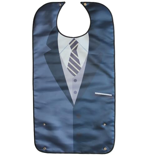 LICHENGTAI Erwachsenen Latz, Abwaschbares Lätzchen Wiederverwendbares Senioren Lätzchen Wasserdichte Schlabberlatz Essensschutz für Männer Herren Ältere Menschen und Behinderte von LICHENGTAI