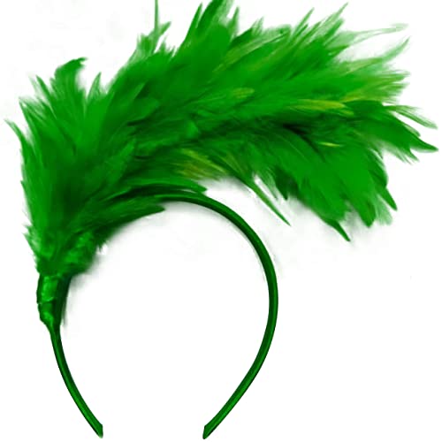 LICHENGTAI Feder Stirnband Fascinator 20er Jahre Stirnband Feder Haarreif Haarband Hochzeit Kopfbedeckung Haarreif Feder Kopfbedeckung Kostüm für Ostertag Hochzeit Halloween Party von LICHENGTAI