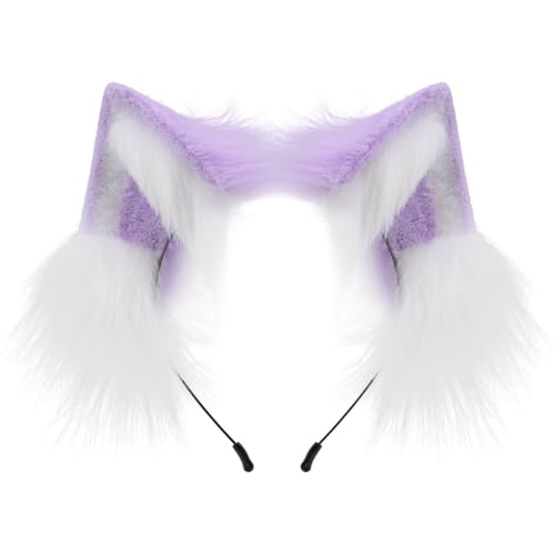 LICHENGTAI Fuchs Ohren Stirnband, Flexibles Abnehmbares Cosplay Fuchs Ohr Stirnband Kunstpelz Cosplay Fuchs Ohren Haarreif Haarschmuck für Mädchen Damen und Kinder von LICHENGTAI