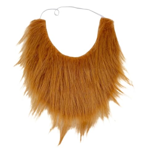 LICHENGTAI Gefälschte Schnurrbärte, Simulierter Gesichtsbart Langer Vollbart mit langen Schnurrhaaren Künstlicher Bart für Weihnachts Halloween Aufführungen Maskerade von LICHENGTAI