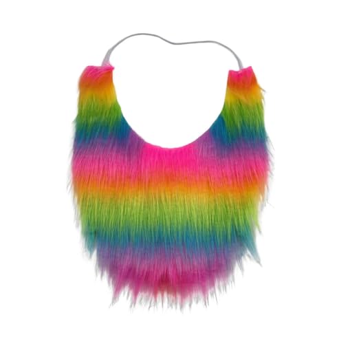 LICHENGTAI Gefälschte Schnurrbärte, Simulierter Gesichtsbart Langer Vollbart mit langen Schnurrhaaren Künstlicher Bart für Weihnachts Halloween Aufführungen Maskerade von LICHENGTAI