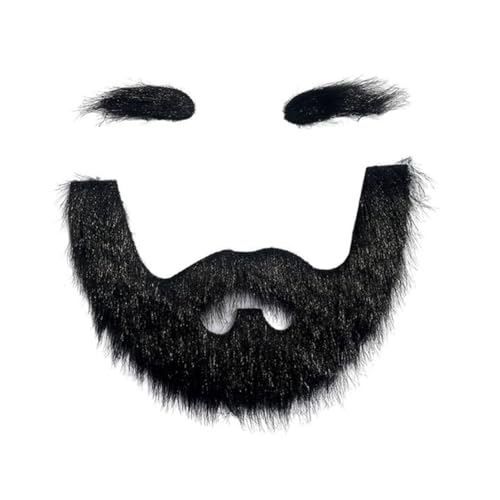 LICHENGTAI Gefälschte Schnurrbart und Augenbraue, Lustige Gefälschte Schnurrbart Falscher Whisker Kostüm Accessoires für Weihnachts Halloween Aufführungen Maskerade von LICHENGTAI