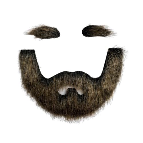 LICHENGTAI Gefälschte Schnurrbart und Augenbraue, Lustige Gefälschte Schnurrbart Falscher Whisker Kostüm Accessoires für Weihnachts Halloween Aufführungen Maskerade von LICHENGTAI