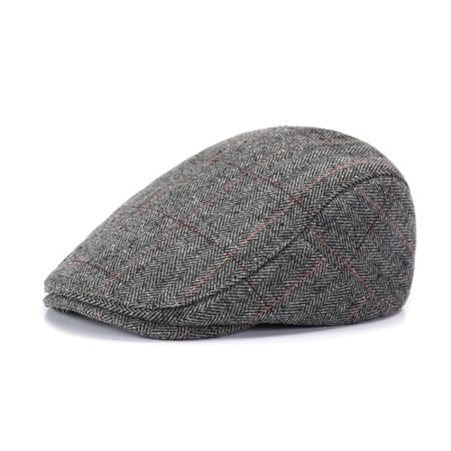 LICHENGTAI Herren Schiebermütze Barett Cap Verstellbare Driving Cabbie Flatcap Gatsby Jagd Kappen Baskenmütze Newsboy Cap für Frühling Sommer Herbst Winter von LICHENGTAI