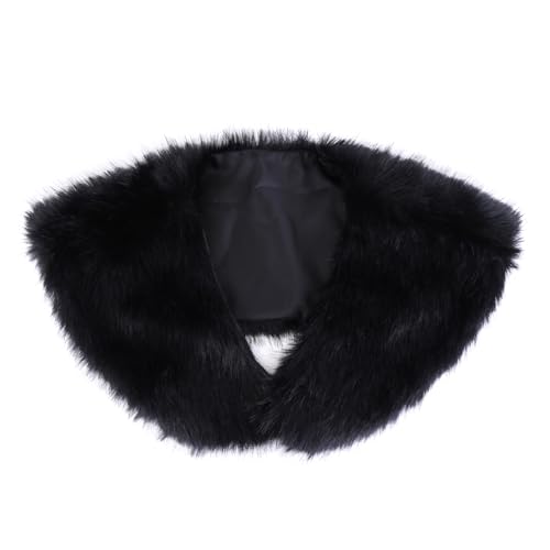 LICHENGTAI Herren Wikinger Kunstpelz Kragen Frauen Pelzkragen Kunstfell Kunstpelz Winter Schal Mittelalterliche Umhang König Krieger Capelet Schal Kostüm Zubehör von LICHENGTAI