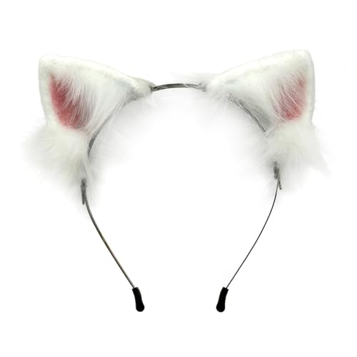 LICHENGTAI Katzenohren Stirnband, Niedliche Tier Ohr Haarreif Handgefertigtes Katzenohren Kostüm Zubehör Anime Katze Cosplay Stirnband für Kinder Und Damen Halloween Cosplay von LICHENGTAI