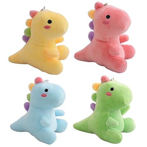 LICHENGTAI Niedlicher Plüsch Anhänger Schlüsselanhänger, 4 Stück Cartoon Dinosaurier Schlüsselanhänger Dino Stofftier Puppe Kuscheltier Charme für Handtasche Auto Taschen Koffer Rucksäcke LICHENGTAI Niedlicher Plüsch Anhänger Schlüsselanhänger, 4 Stück Cartoon Dinosaurier Schlüsselanhänger Dino Stofftier Puppe Kuscheltier Charme für Handtasche Auto Taschen Koffer Rucksäcke von LICHENGTAI