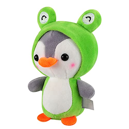 Mini Pinguin Schlüsselanhänger Pinguin Plüschtier Schön Plüsch Pinguin Stofftierschlüsselhalter Pinguin Kuscheltieranhänger Plüschtieranhänger mit Schlüsselring für Kinder Mädchen Jungen, Grün von LICHENGTAI