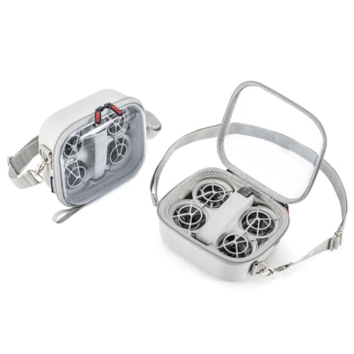 LICHIFIT Tragbare Aufbewahrungstasche für DJI NEO Travel Crossbody Schultertasche Handtasche PU + PC Obermaterial, transparente Schutzhülle Cover Box Tragetasche Schale Skin LICHIFIT Tragbare Aufbewahrungstasche für DJI NEO Travel Crossbody Schultertasche Handtasche PU + PC Obermaterial, transparente Schutzhülle Cover Box Tragetasche Schale Skin von LICHIFIT