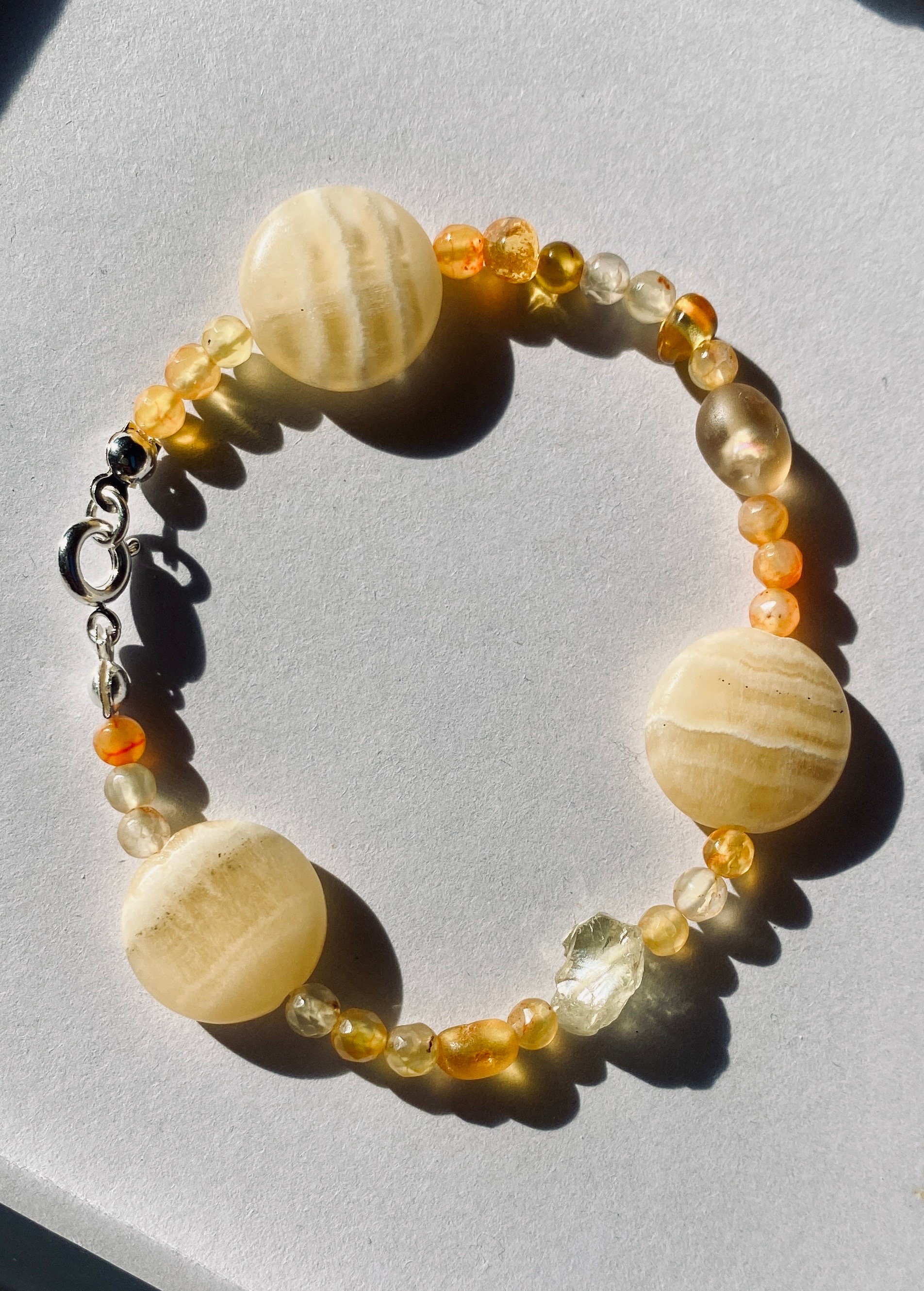 Dear Sun Armband Orangen Calcit, Citrin & Achat Solarplexus Chakra Dear Sun Armband Orangen Calcit, Citrin & Achat Solarplexus Chakra von LICHTARBEITERbyJenny