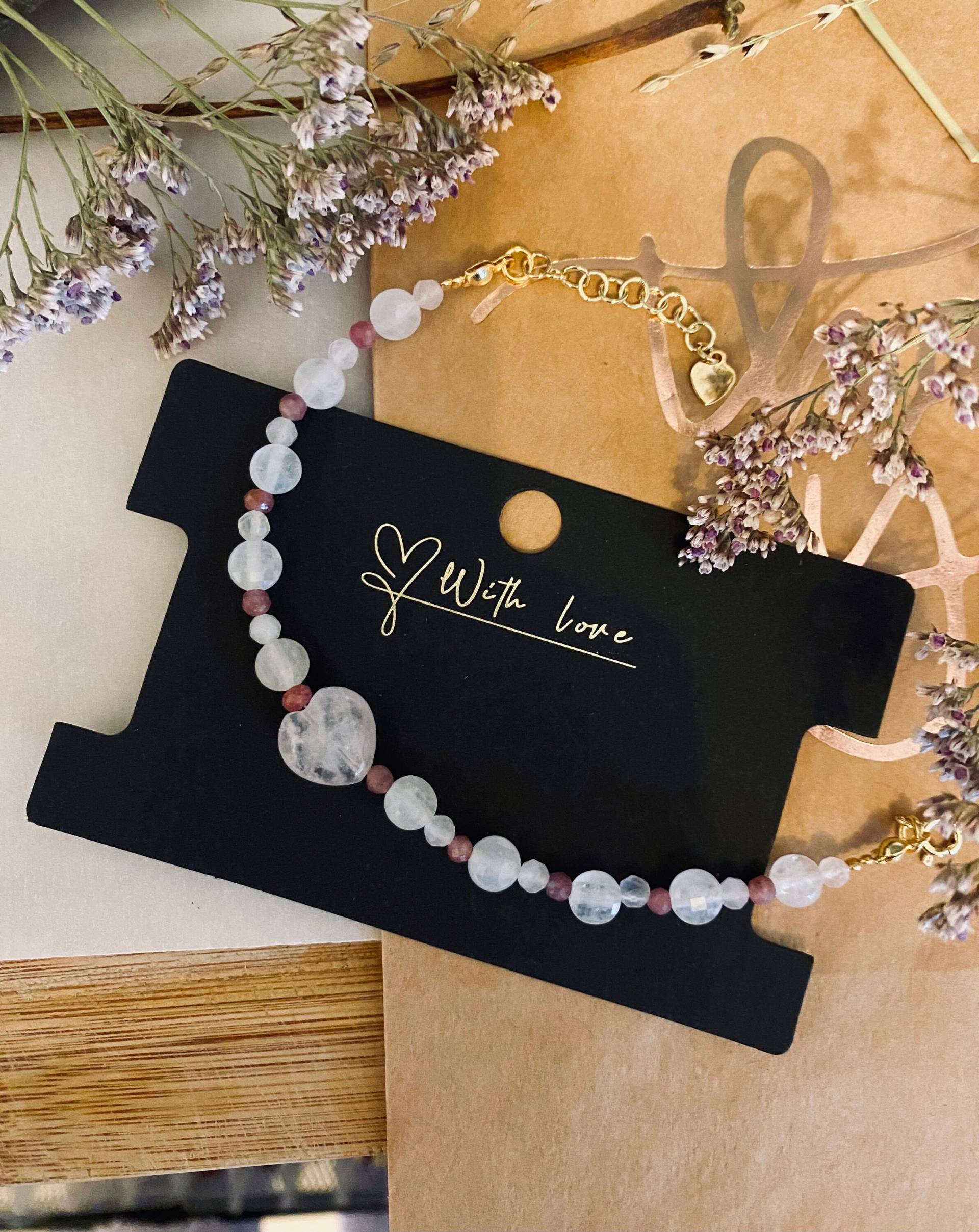 Herz Chakra Armband Rosenquarz Rubellit | Rosa Turmalin Heilsteine Verlängerungskettchen 14K Herz Chakra Armband Rosenquarz Rubellit | Rosa Turmalin Heilsteine Verlängerungskettchen 14K von LICHTARBEITERbyJenny
