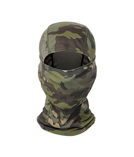 LICHUANUK Balaclava Sturmhaube taktischer UV-Schutzhut für Motorrad, Outdoor-Sport, Jagd, Radfahren, für Männer, Frauen, Motorradfahren, Skifahren, Tarnung. Grün von LICHUANUK