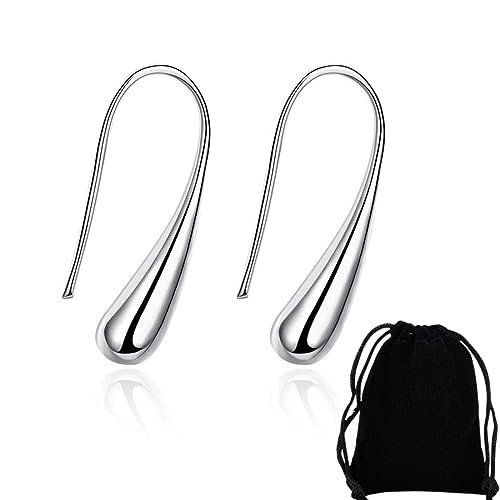 LICHUANUK Dupes Ohrringe, Hypoallergene Waterdrop Earrings for Women Earrings Dupes Damen Ohrringe Damen Ohrringe Creolen Silber Ohrringe Silber Ohrringe Silber Modeschmuck Ohrringe Für Frauen von LICHUANUK