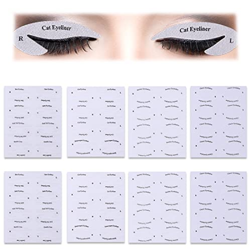 LICHUANUK Eyeliner Schablone Lidschatten Schablone, Eyeliner Schablonenkarten 8 Blätter Augen Make up Schablone von LICHUANUK